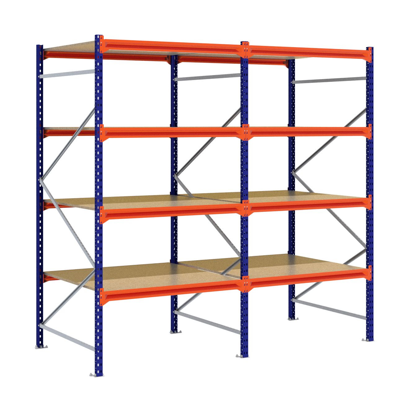 Grootvakstelling 2.500 mm x 2.500 mm x 1.200 mm (HxLxD) - 4 niveaus