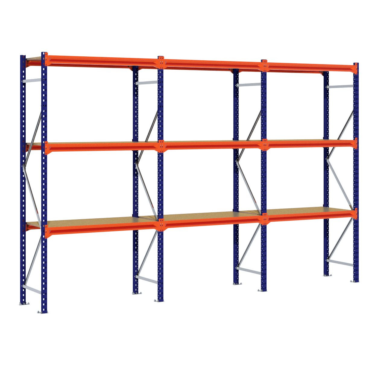 Grootvakstelling 2.500 mm x 3.800 mm x 600 mm (HxLxD) - 3 niveaus