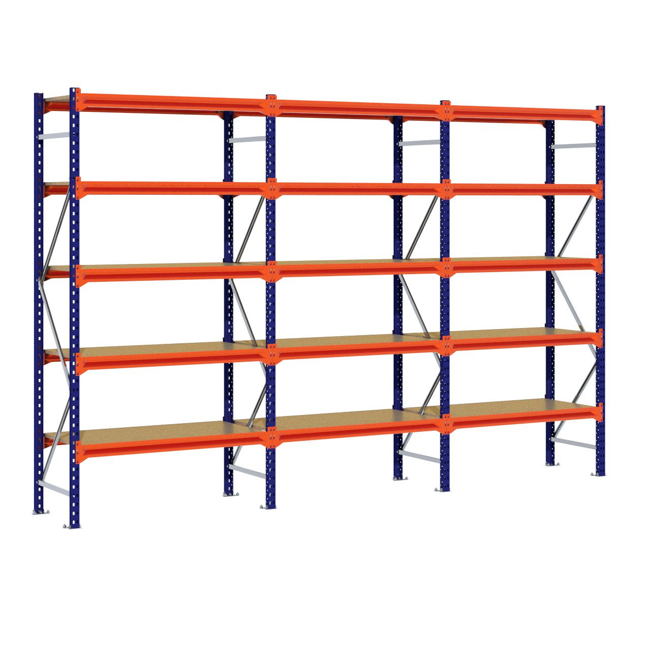 Grootvakstelling 2.500 mm x 3.800 mm x 600 mm (HxLxD) - 5 niveaus