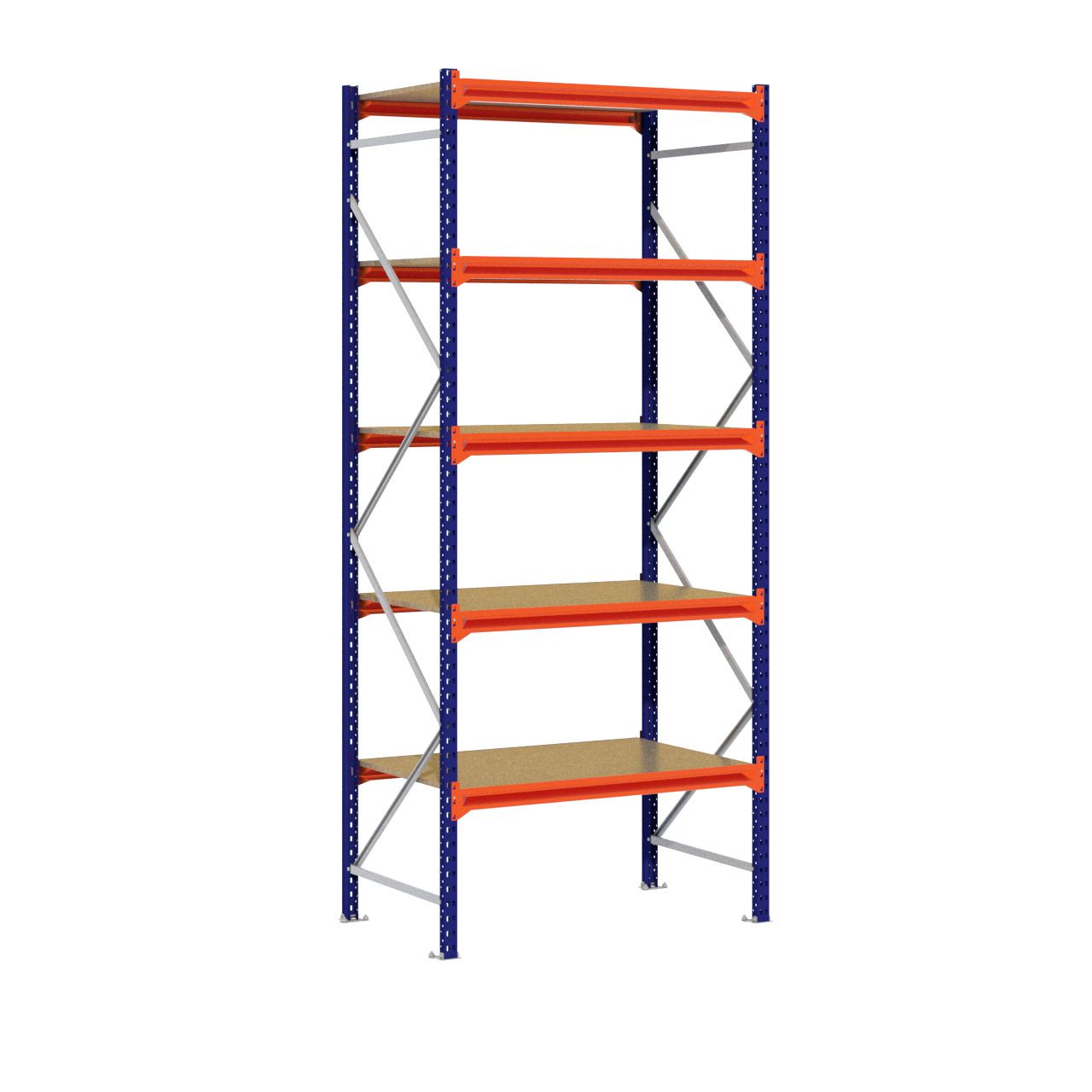 Grootvakstelling 3.000 mm x 1.300 mm x 800 mm (HxLxD) - 5 niveaus