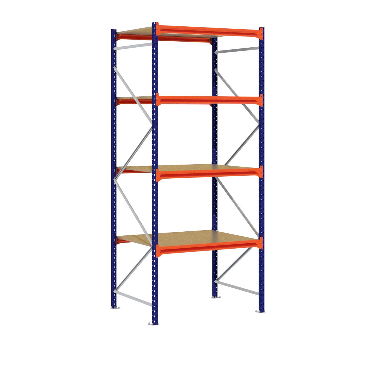 Grootvakstelling 3.000 mm x 1.300 mm x 1.000 mm (HxLxD) - 4 niveaus