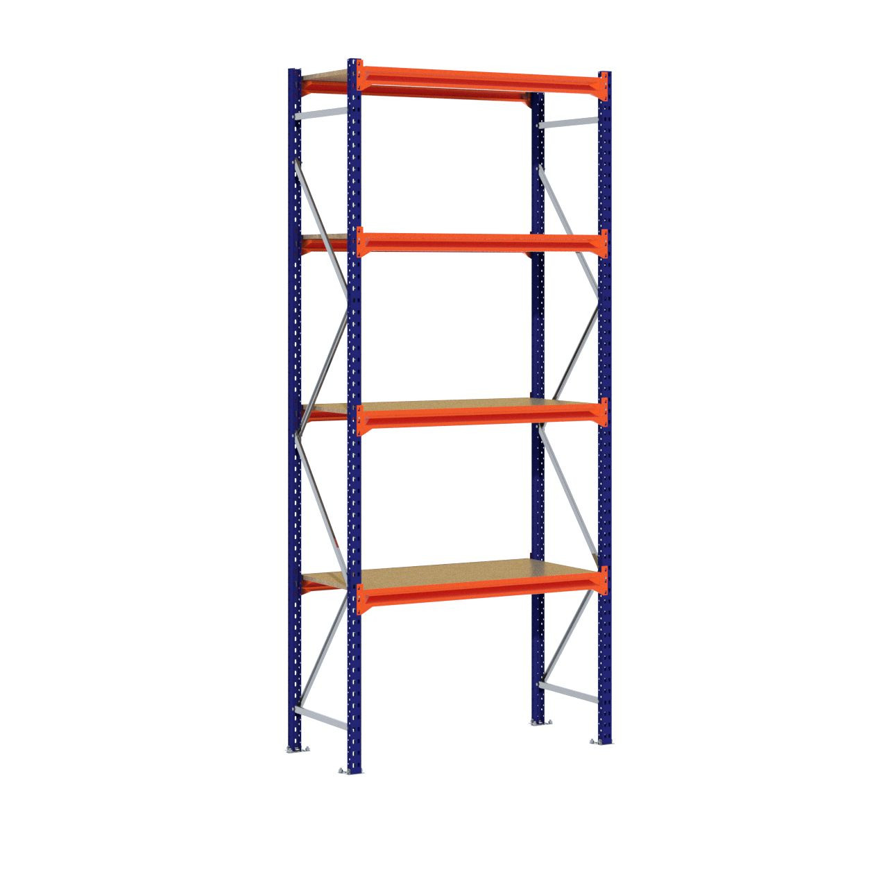 Grootvakstelling 3.000 mm x 1.300 mm x 600 mm (HxLxD) - 4 niveaus