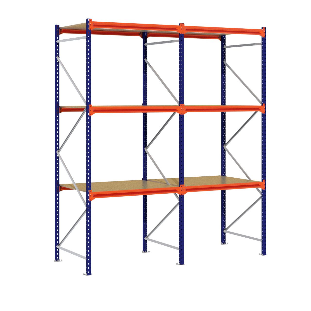 Grootvakstelling 3.000 mm x 2.500 mm x 1.000 mm (HxLxD) - 3 niveaus - (Liggers: 1.200 mm)
