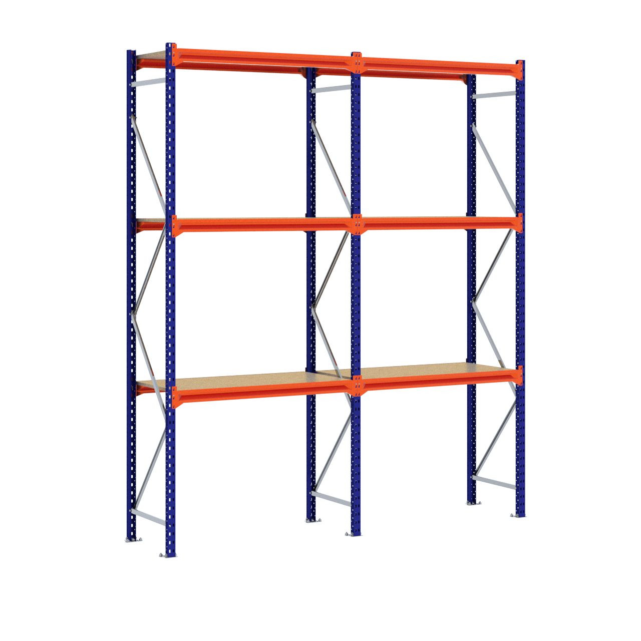Grootvakstelling 3.000 mm x 2.500 mm x 600 mm (HxLxD) - 3 niveaus - (Liggers: 1.200 mm)