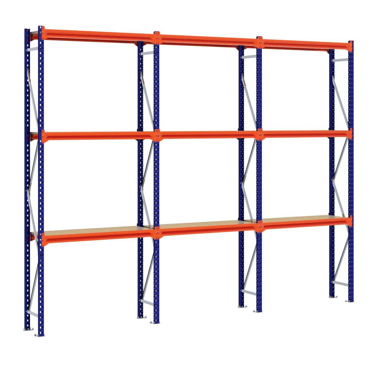 Grootvakstelling 3.000 mm x 3.800 mm x 400 mm (HxLxD) - 3 niveaus