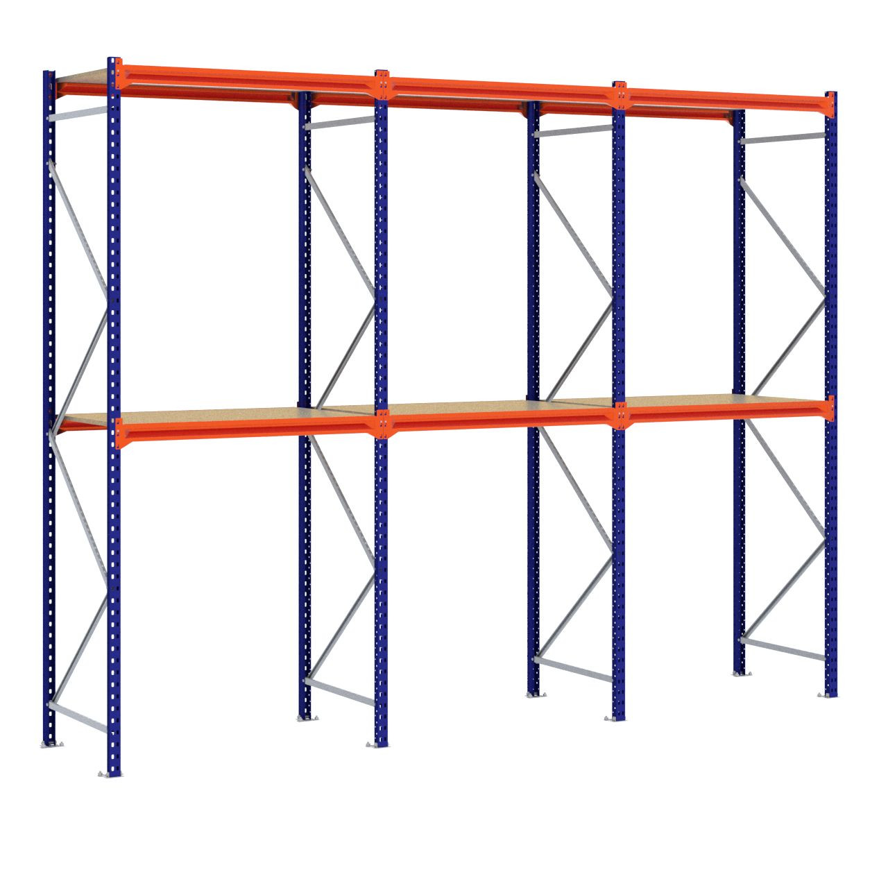 Grootvakstelling 3.000 mm x 3.800 mm x 800 mm (HxLxD) - 2 niveaus