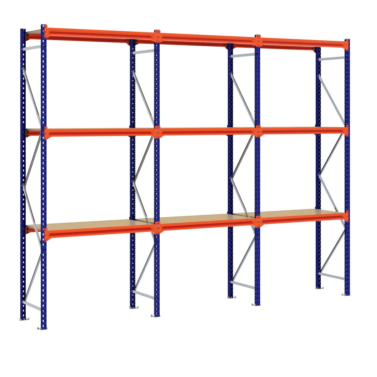 Grootvakstelling 3.000 mm x 3.800 mm x 600 mm (HxLxD) - 3 niveaus
