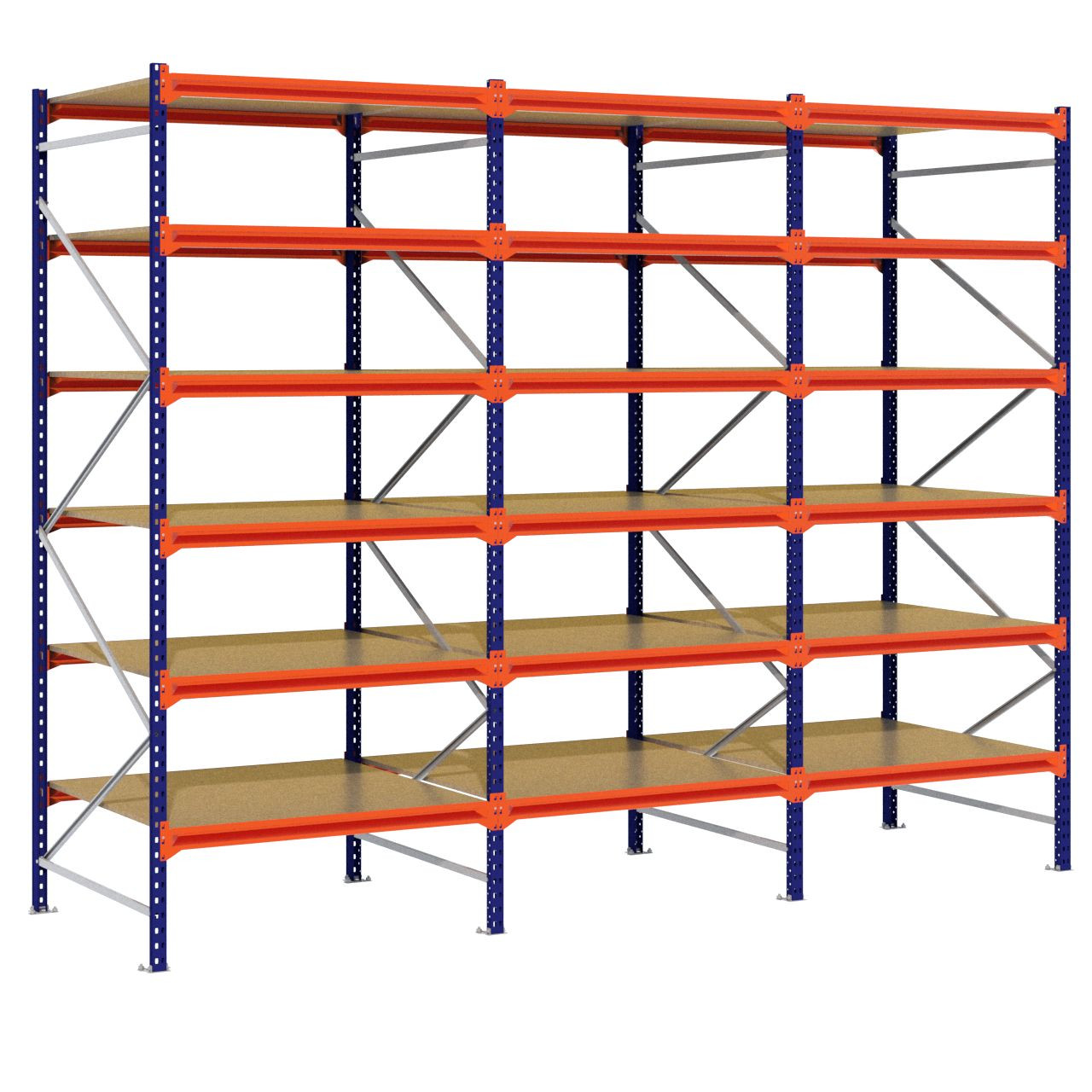 Grootvakstelling 3.000 mm x 3.800 mm x 1.200 mm (HxLxD) - 6 niveaus