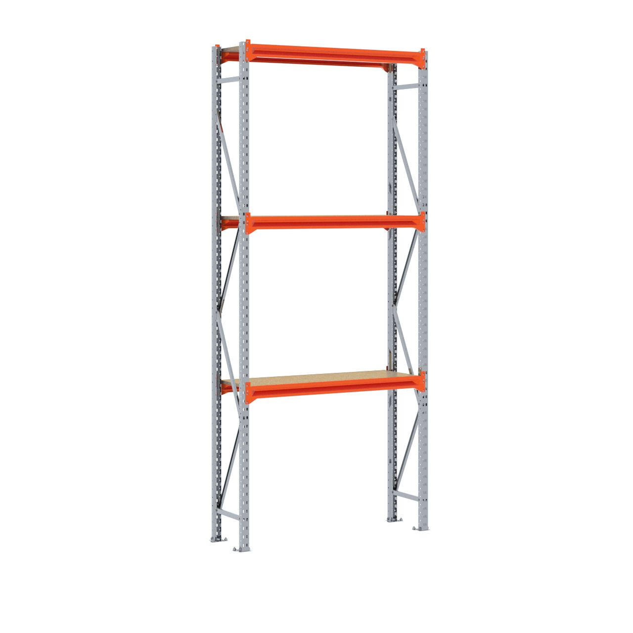 Grootvakstelling 3.000 mm x 1.300 mm x 400 mm (HxLxD) - 3 niveaus GALVA