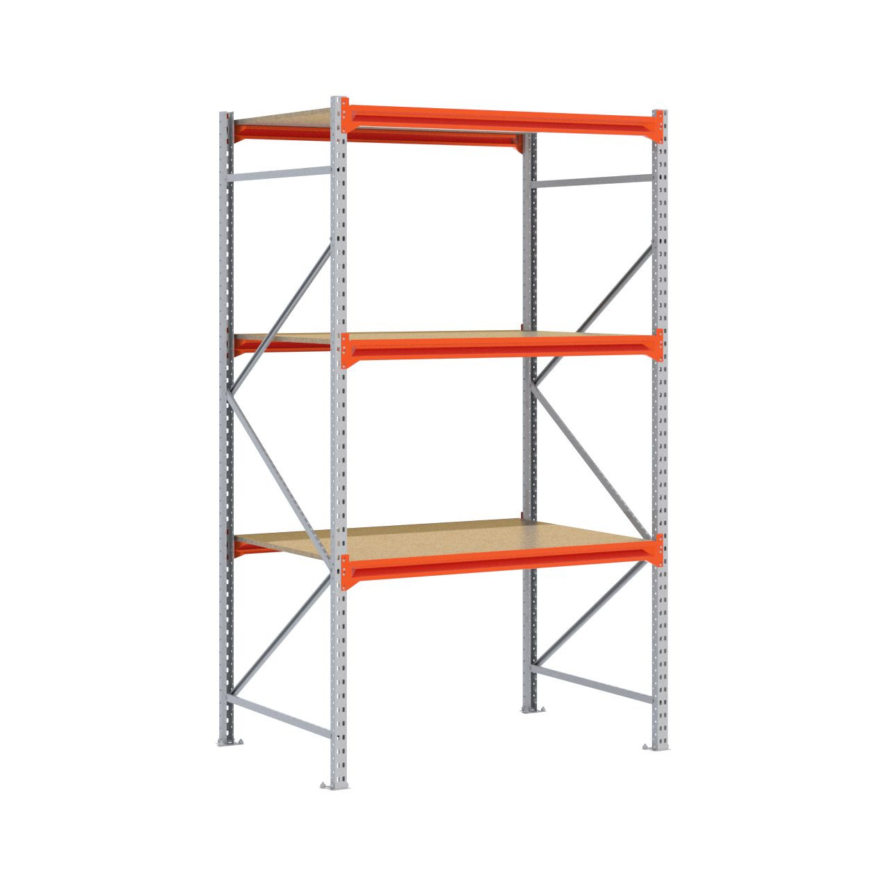 Grootvakstelling 2.500 mm x 1.500 mm x 1.000 mm (HxLxD) - 3 niveaus GALVA