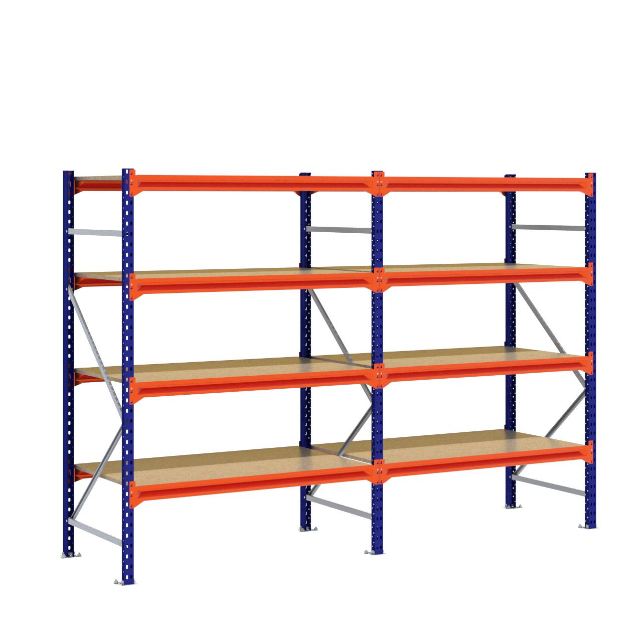 Grootvakstelling 2.000 mm x 2.900 mm x 800 mm (HxLxD) - 4 niveaus