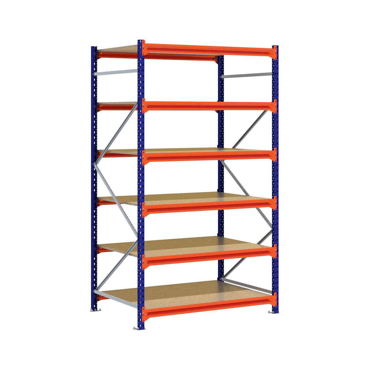 Grootvakstelling 2.500 mm x 1.500 mm x 1.000 mm (HxLxD) - 6 niveaus