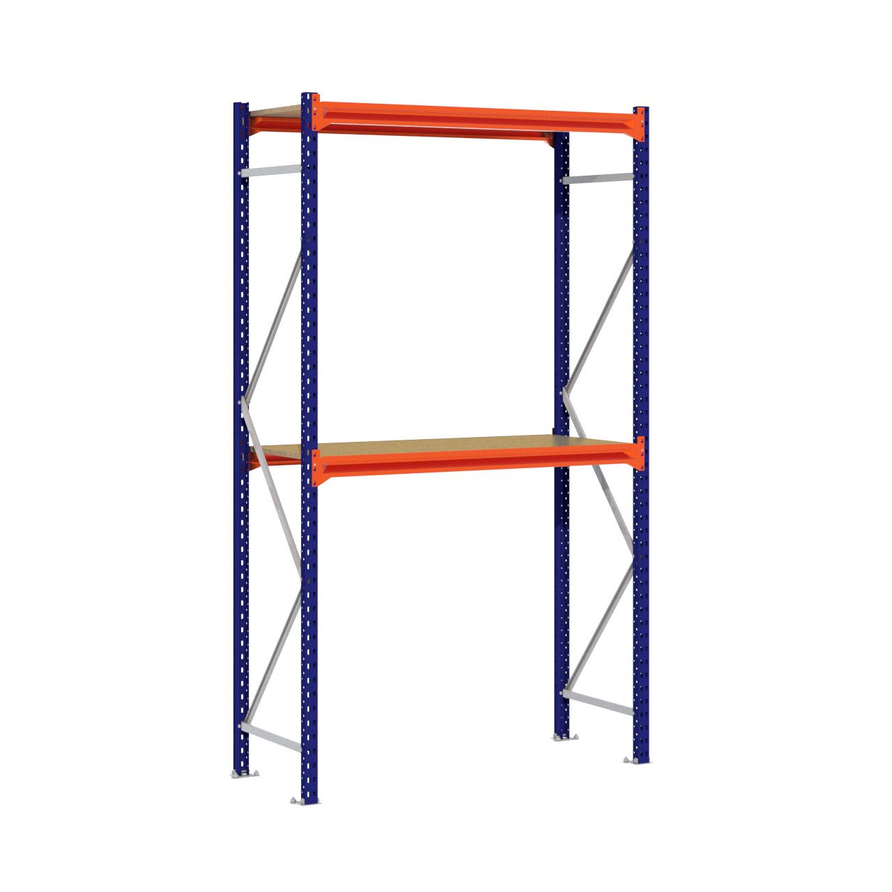 Grootvakstelling 2.500 mm x 1.500 mm x 600 mm (HxLxD) - 2 niveaus