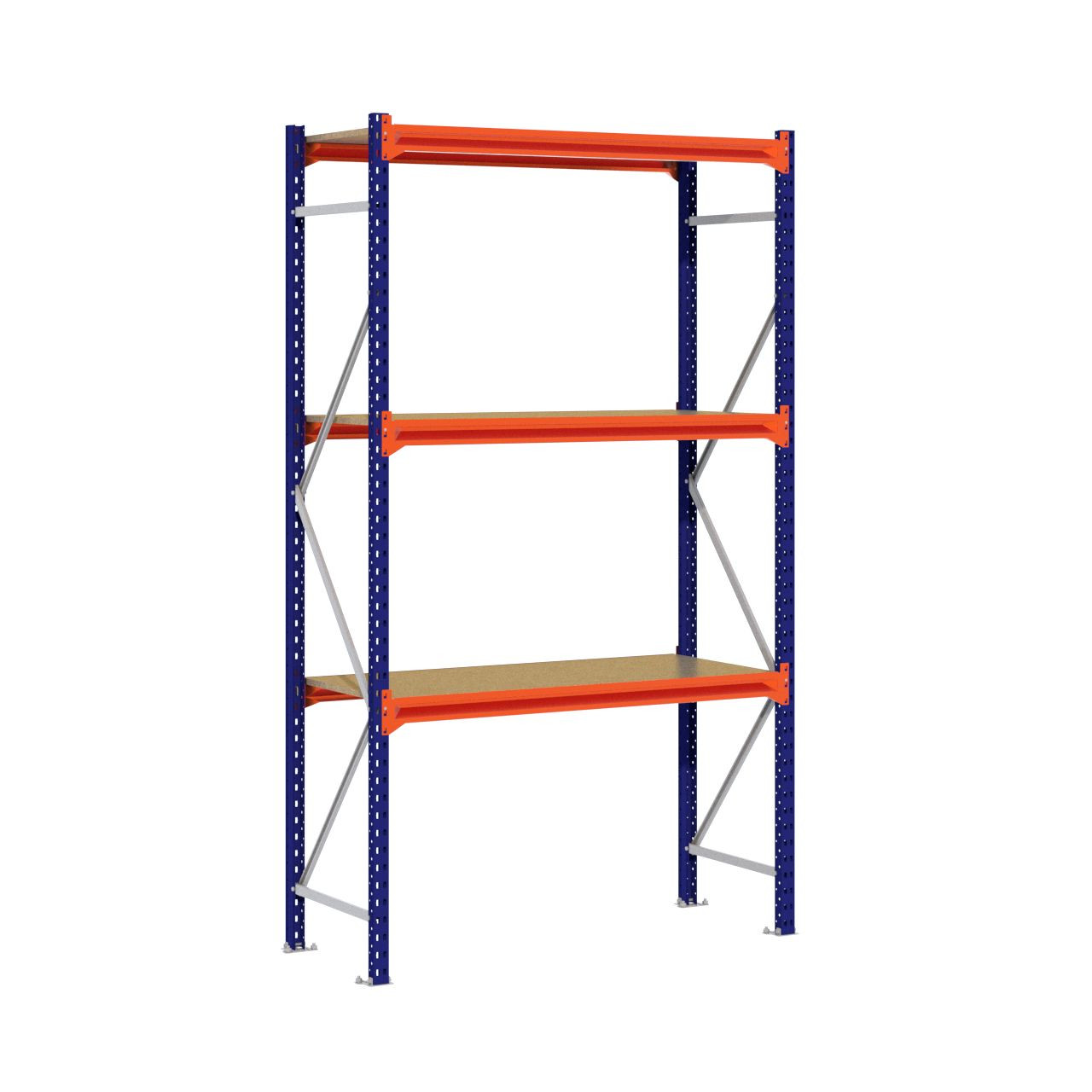 Grootvakstelling 2.500 mm x 1.500 mm x 600 mm (HxLxD) - 3 niveaus
