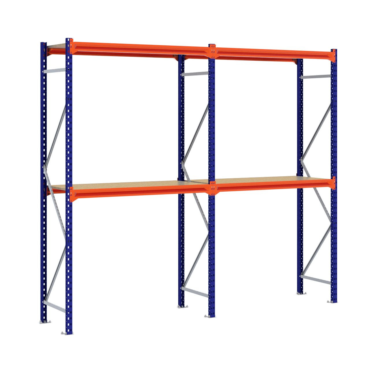 Grootvakstelling 2.500 mm x 2.900 mm x 600 mm (HxLxD) - 2 niveaus