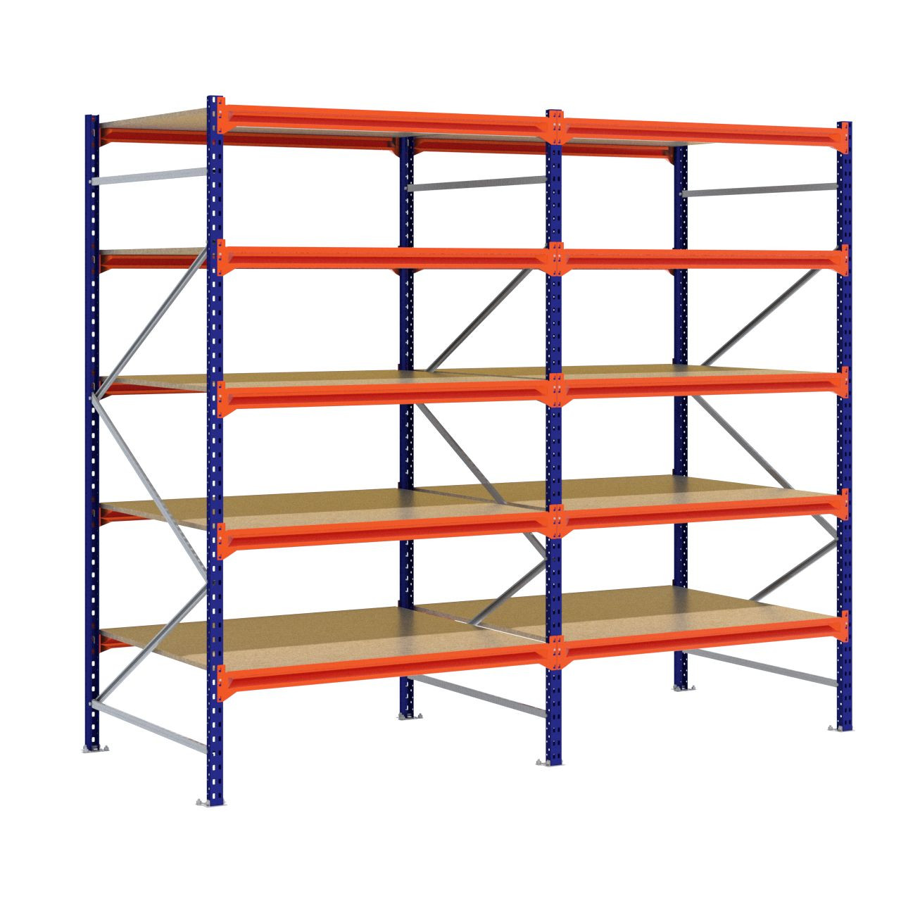 Grootvakstelling 2.500 mm x 2.900 mm x 1.200 mm (HxLxD) - 5 niveaus