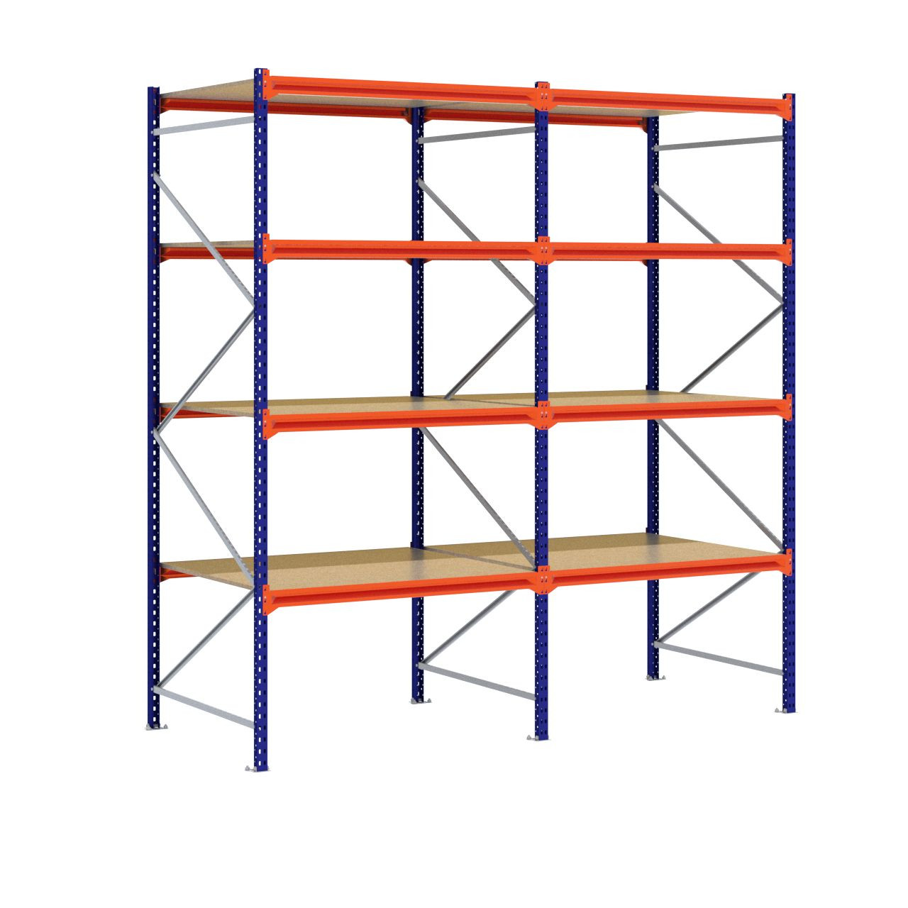 Grootvakstelling 3.000 mm x 2.900 mm x 1.200 mm (HxLxD) - 4 niveaus