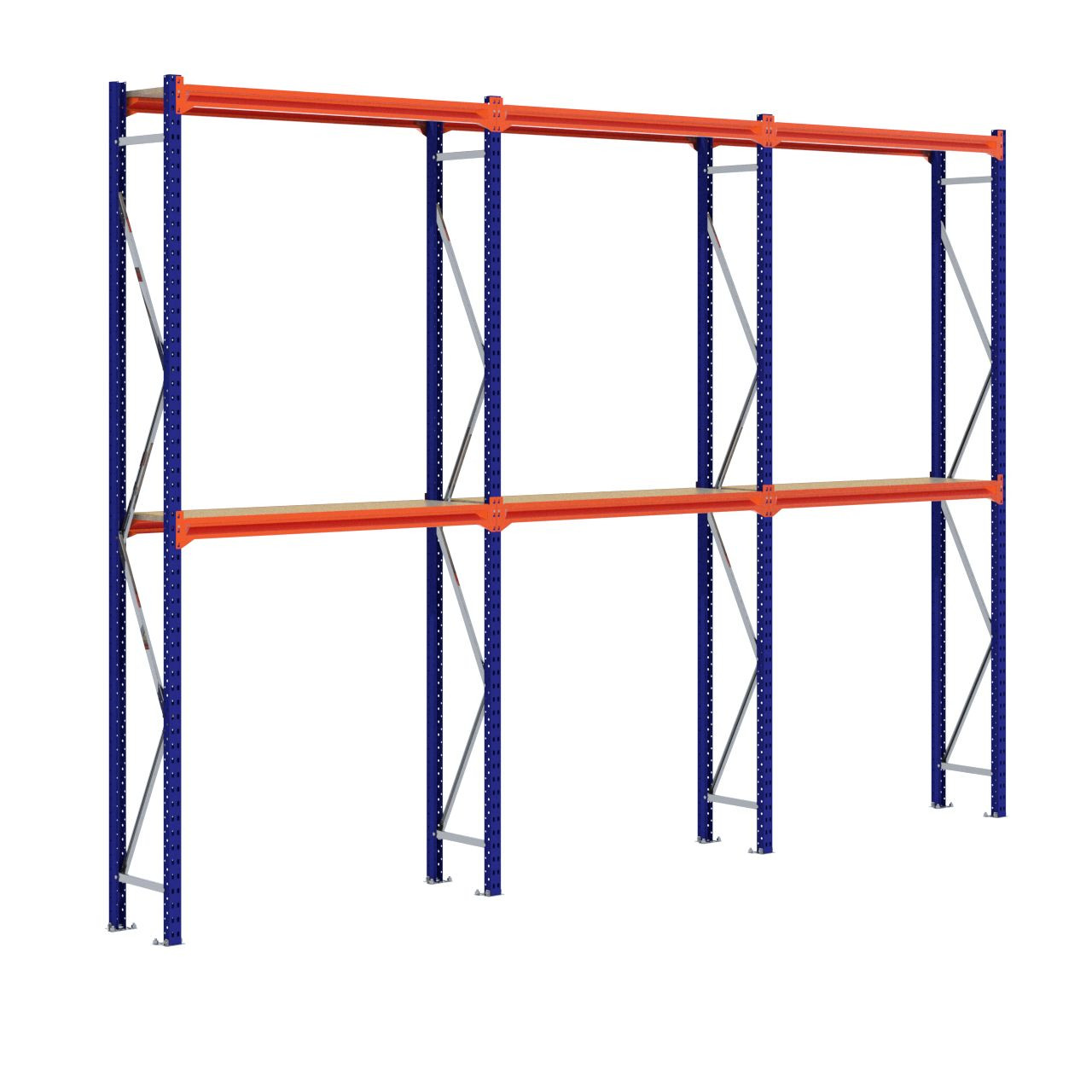 Grootvakstelling 3.000 mm x 4.300 mm x 400 mm (HxLxD) - 2 niveaus (Liggers: 1.350 mm)