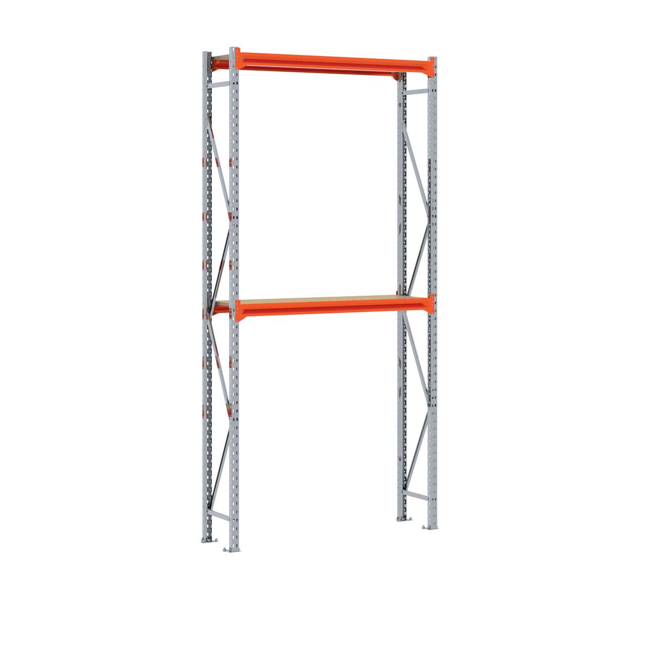 Grootvakstelling 3.000 mm x 1.500 mm x 400 mm (HxLxD) - 2 niveaus GALVA