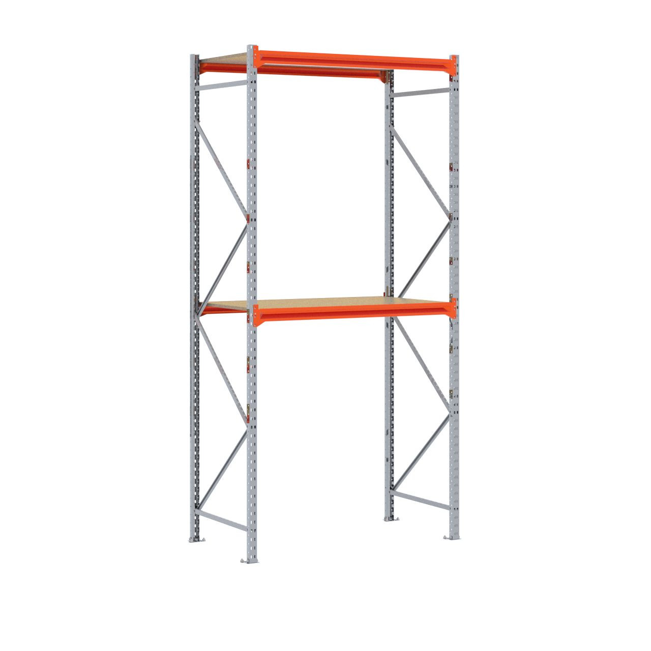 Grootvakstelling 3.000 mm x 1.500 mm x 800 mm (HxLxD) - 2 niveaus GALVA