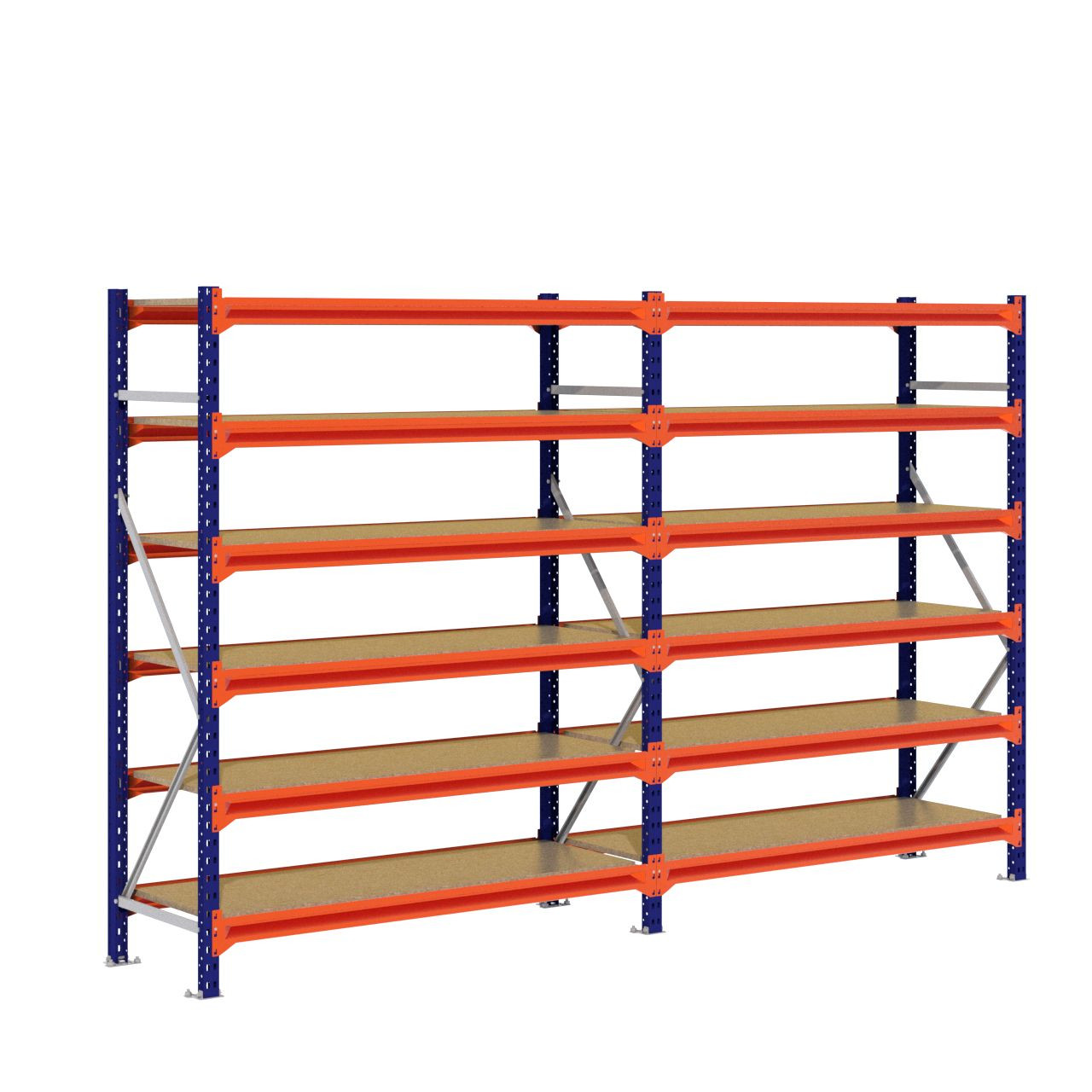 Grootvakstelling 2.000 mm x 3.200 mm x 600 mm (HxLxD) - 6 niveaus