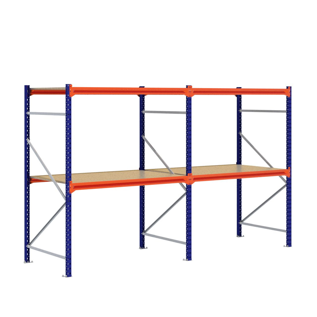 Grootvakstelling 2.000 mm x 3.200 mm x 1.000 mm (HxLxD) - 2 niveaus