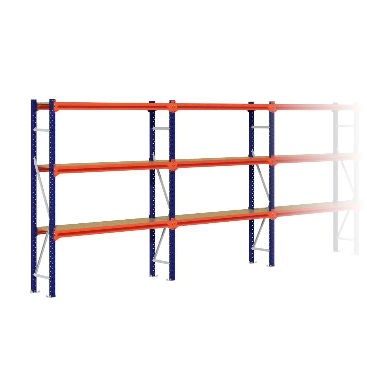 Grootvakstelling 2.000 mm x 6.300 mm x 400 mm (HxLxD) - 3 niveaus