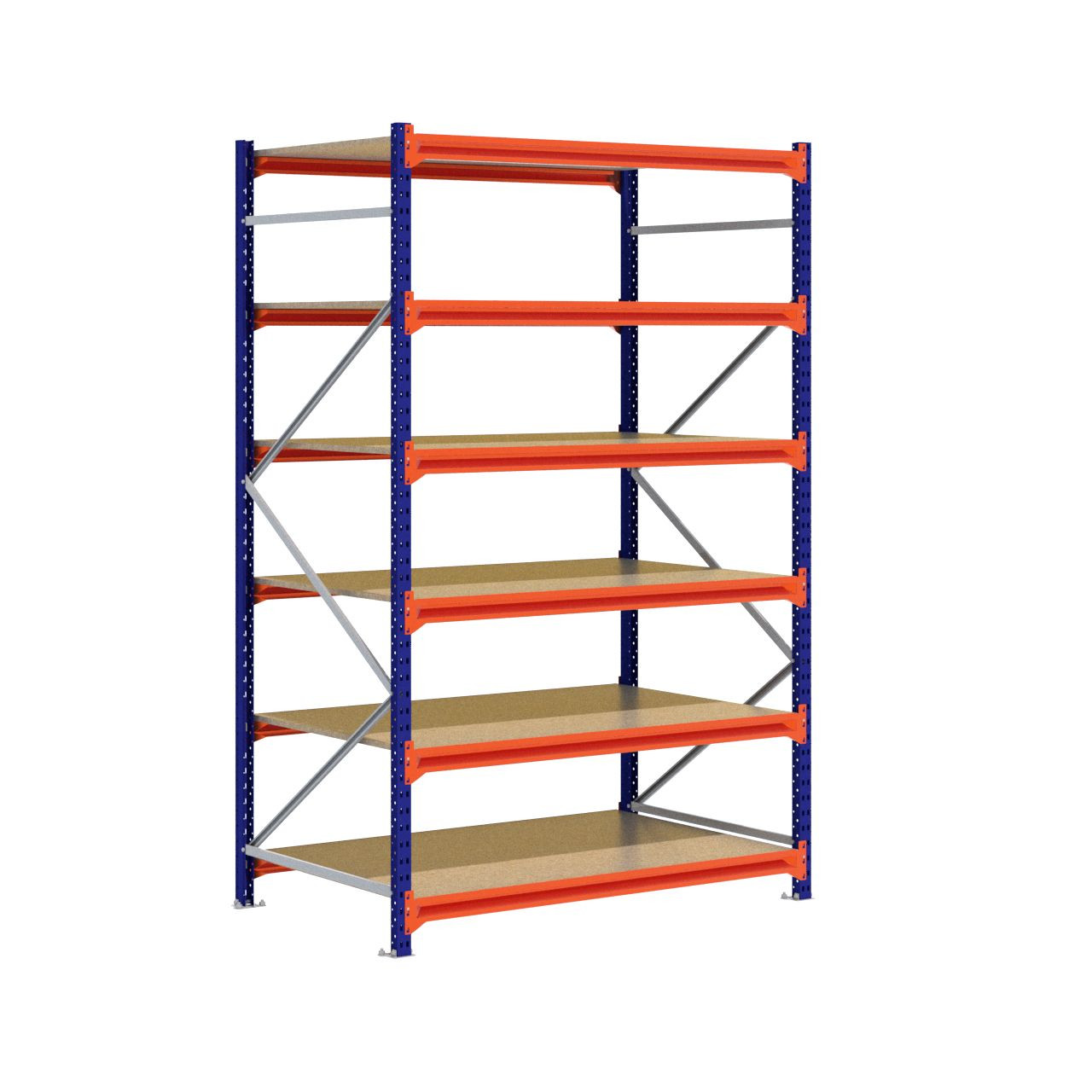 Grootvakstelling 2.500 mm x 1.600 mm x 1.000 mm (HxLxD) - 6 niveaus
