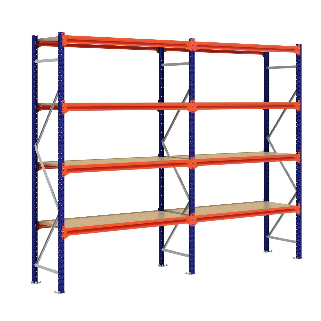 Grootvakstelling 2.500 mm x 3.200 mm x 600 mm (HxLxD) - 4 niveaus