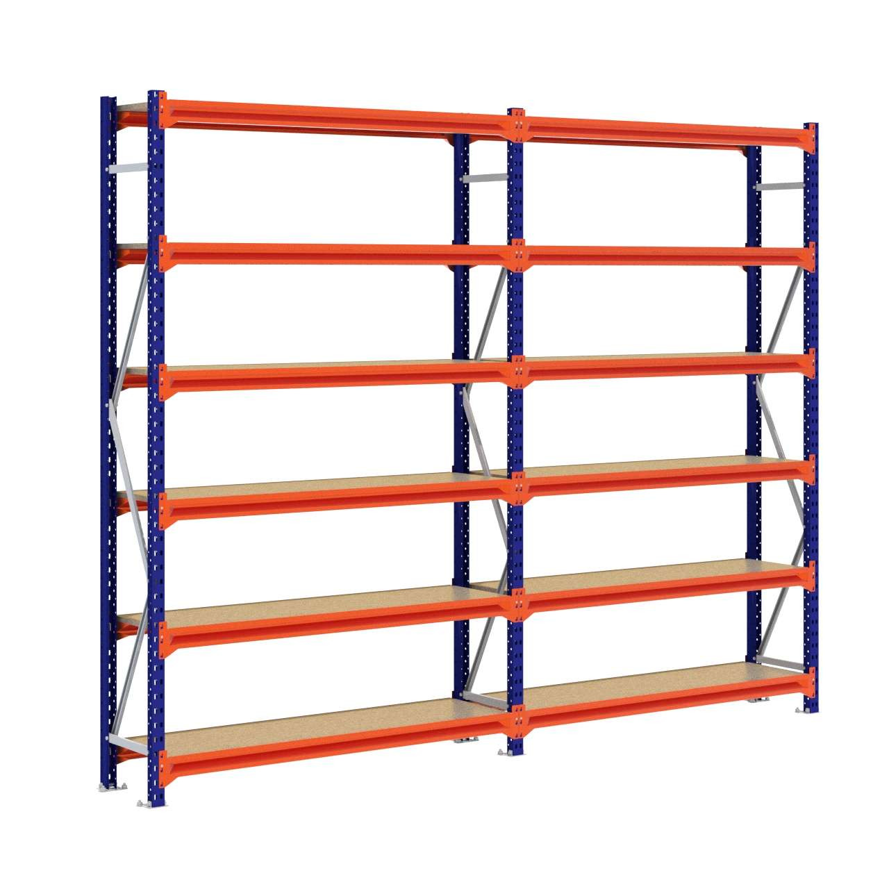 Grootvakstelling 2.500 mm x 3.200 mm x 400 mm (HxLxD) - 6 niveaus