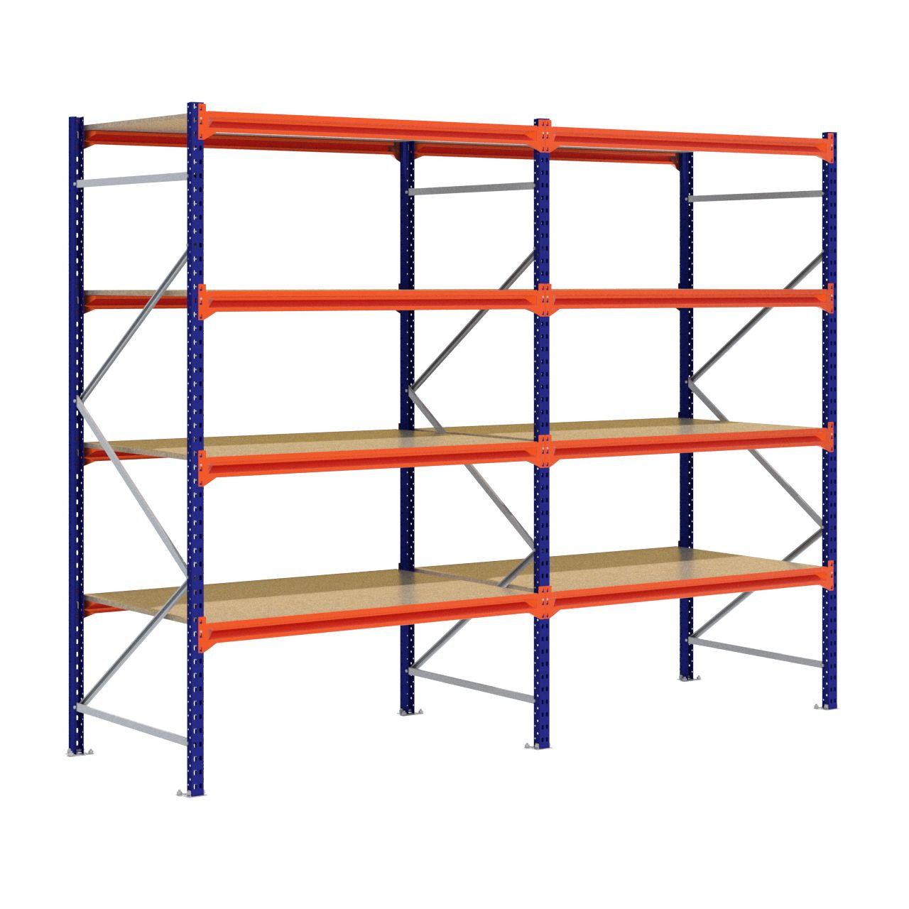 Grootvakstelling 2.500 mm x 3.200 mm x 1.000 mm (HxLxD) - 4 niveaus