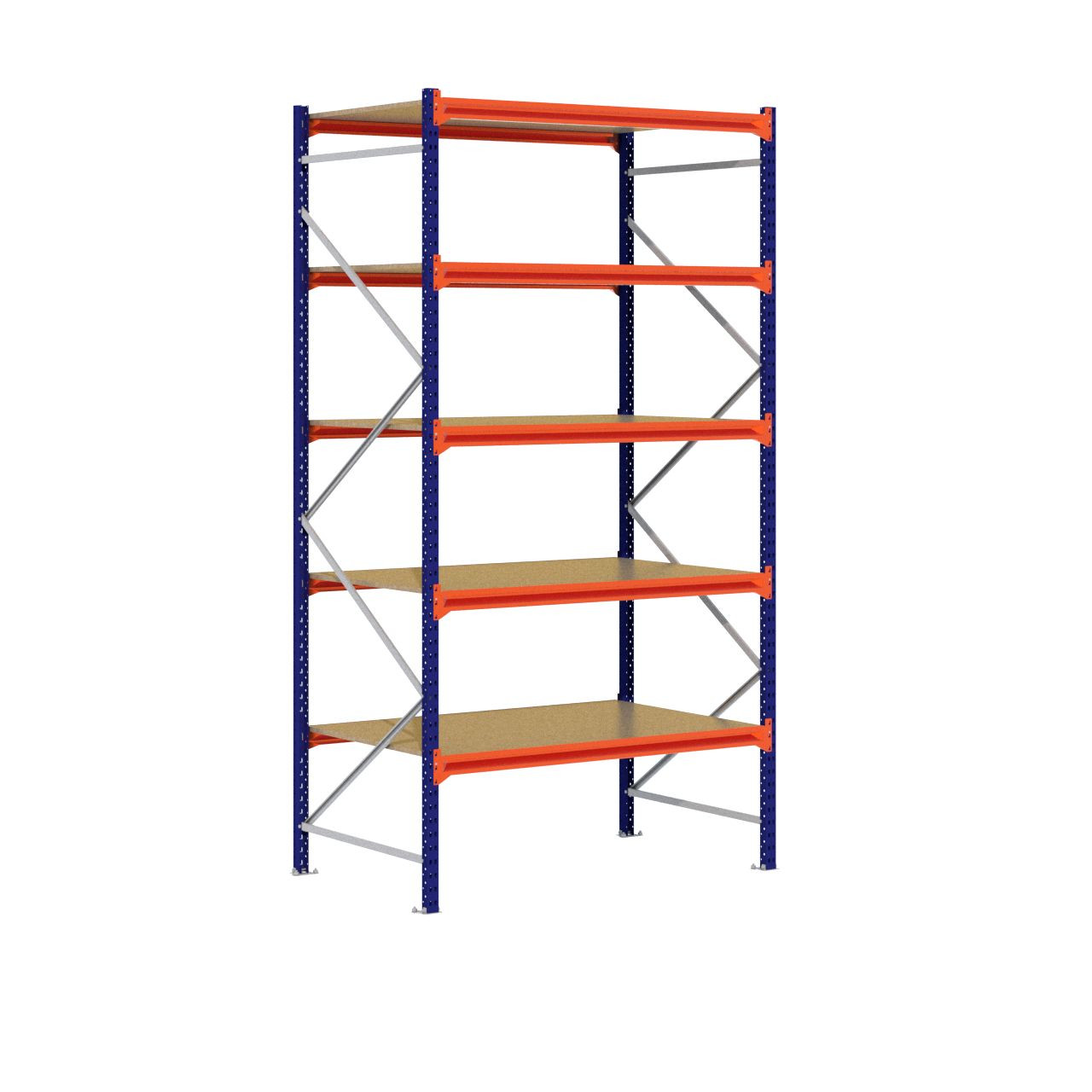 Grootvakstelling 3.000 mm x 1.600 mm x 1.000 mm (HxLxD) - 5 niveaus