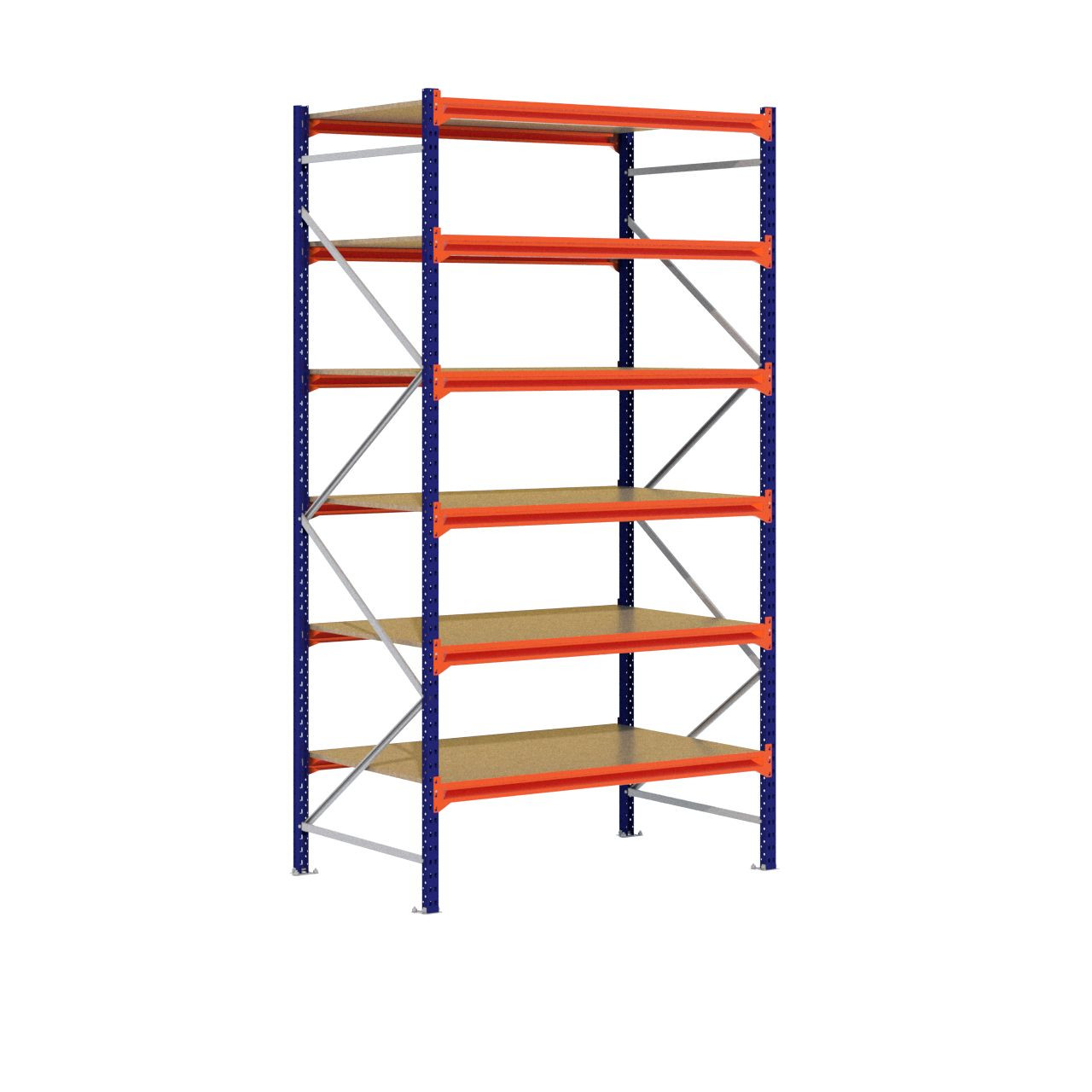 Grootvakstelling 3.000 mm x 1.600 mm x 1.000 mm (HxLxD) - 6 niveaus