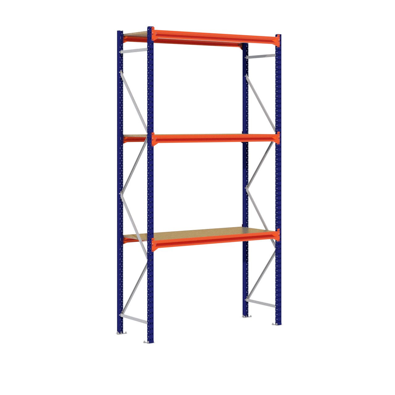 Grootvakstelling 3.000 mm x 1.600 mm x 600 mm (HxLxD) - 3 niveaus