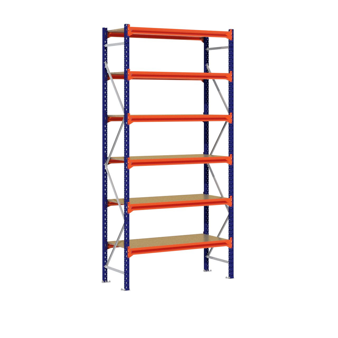 Grootvakstelling 3.000 mm x 1.500 mm x 600 mm (HxLxD) - 6 niveaus
