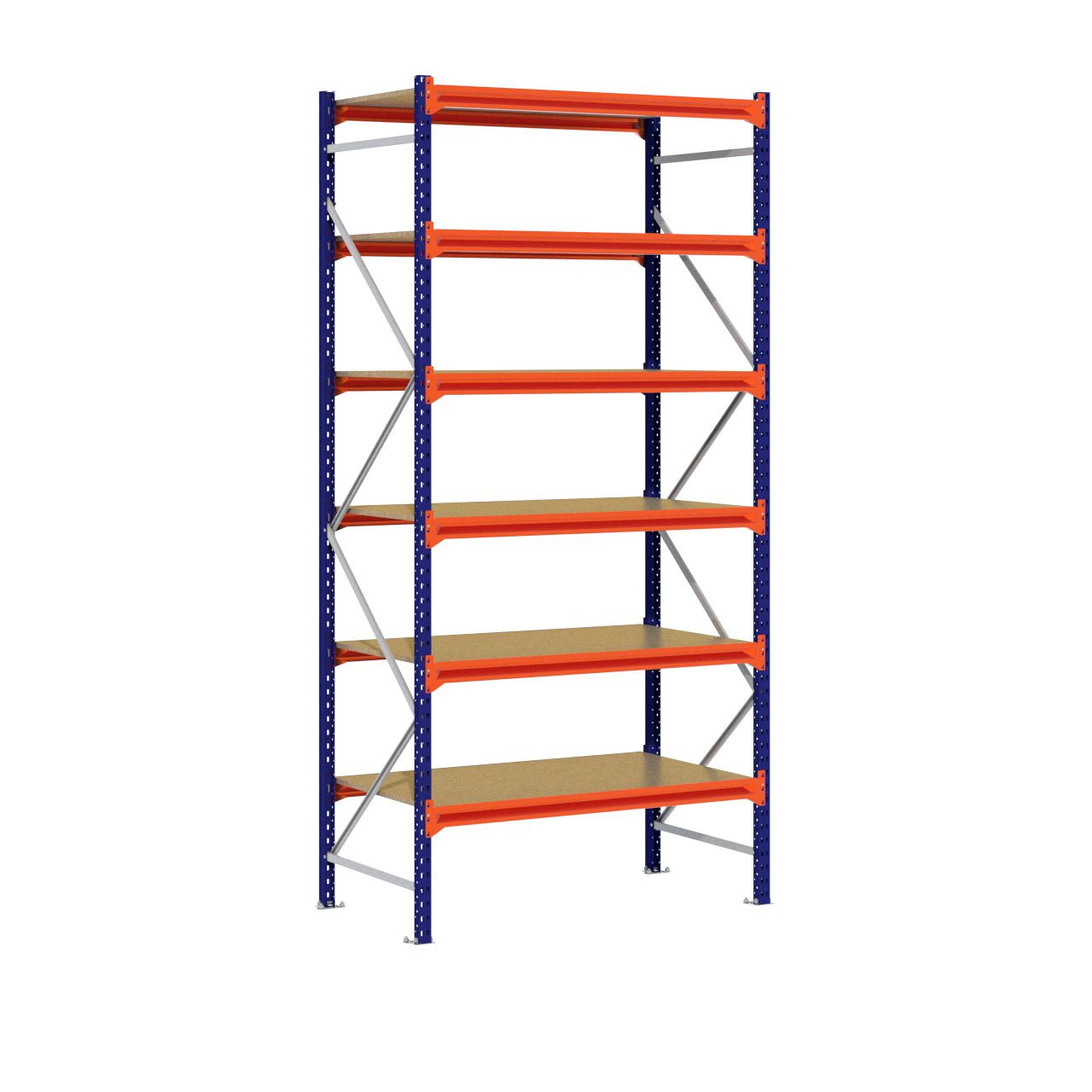 Grootvakstelling 3.000 mm x 1.500 mm x 800 mm (HxLxD) - 6 niveaus
