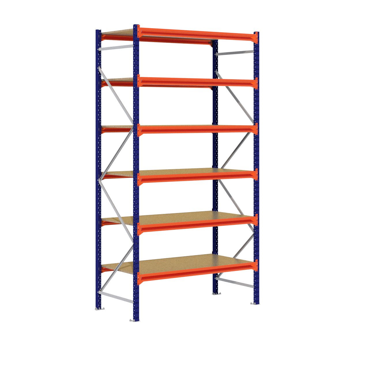 Grootvakstelling 3.000 mm x 1.600 mm x 800 mm (HxLxD) - 6 niveaus