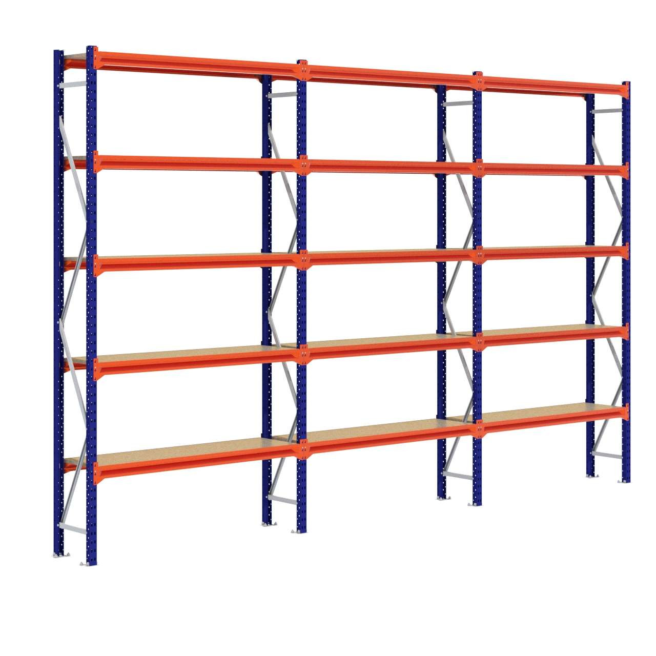 Grootvakstelling 3.000 mm x 4.700 mm x 400 mm (HxLxD) - 5 niveaus (Liggerlengte 1.500 mm)