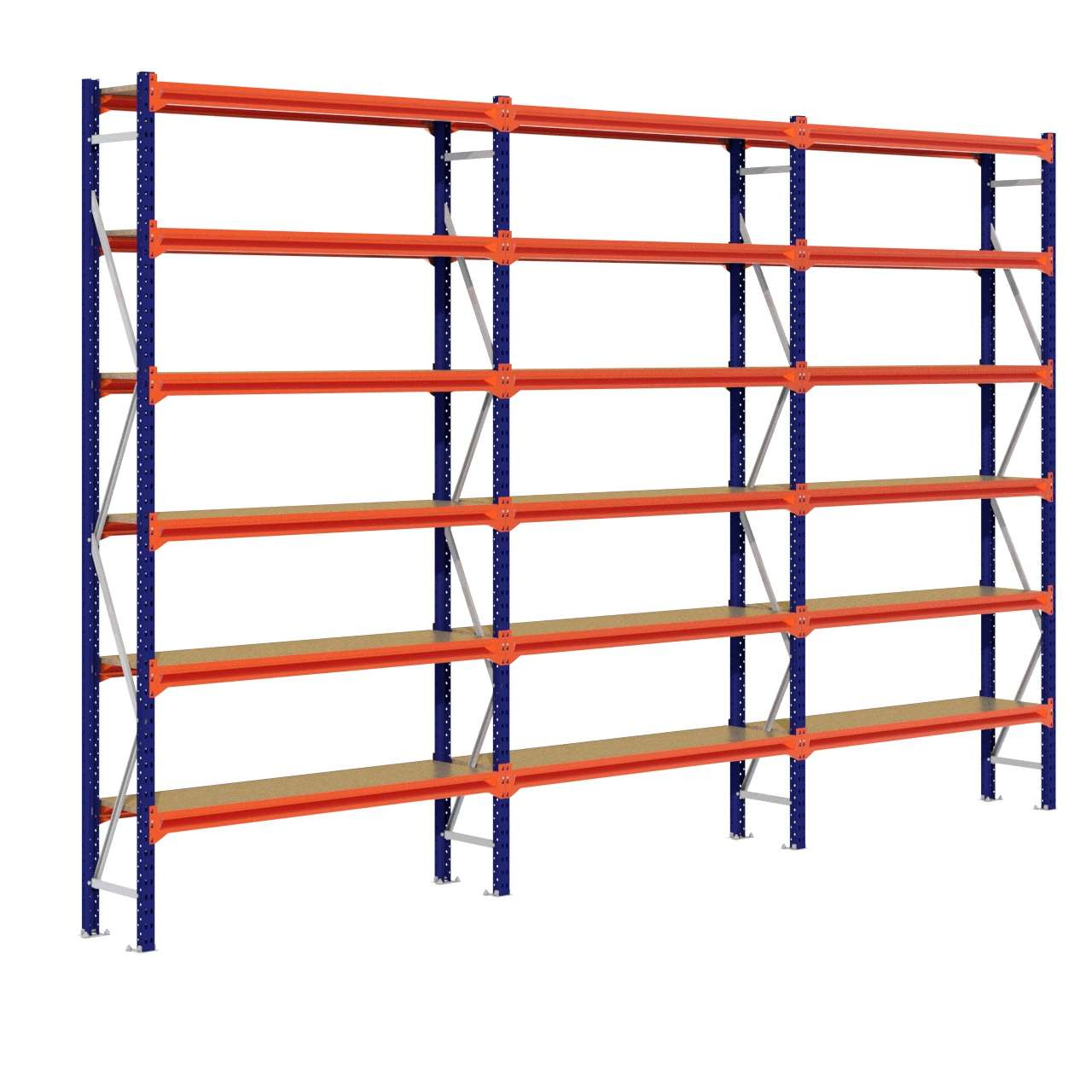 Grootvakstelling 3.000 mm x 4.700 mm x 400 mm (HxLxD) - 6 niveaus (Liggerlengte 1.500 mm)