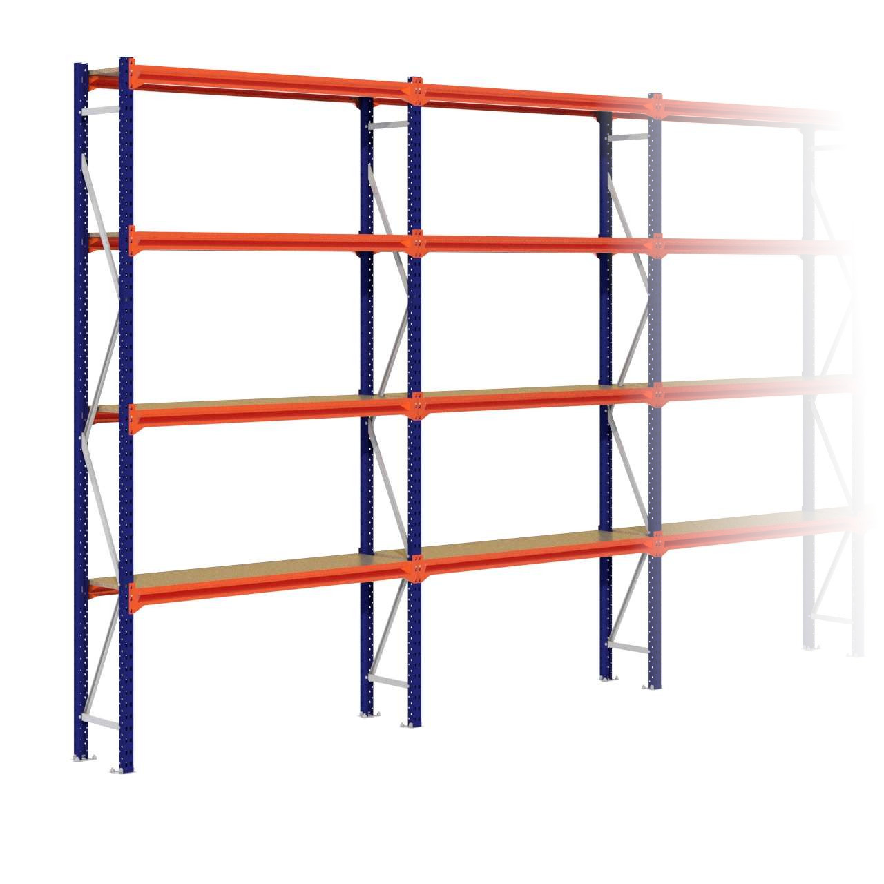Grootvakstelling 3.000 mm x 6.300 mm x 400 mm (HxLxD) - 4 niveaus