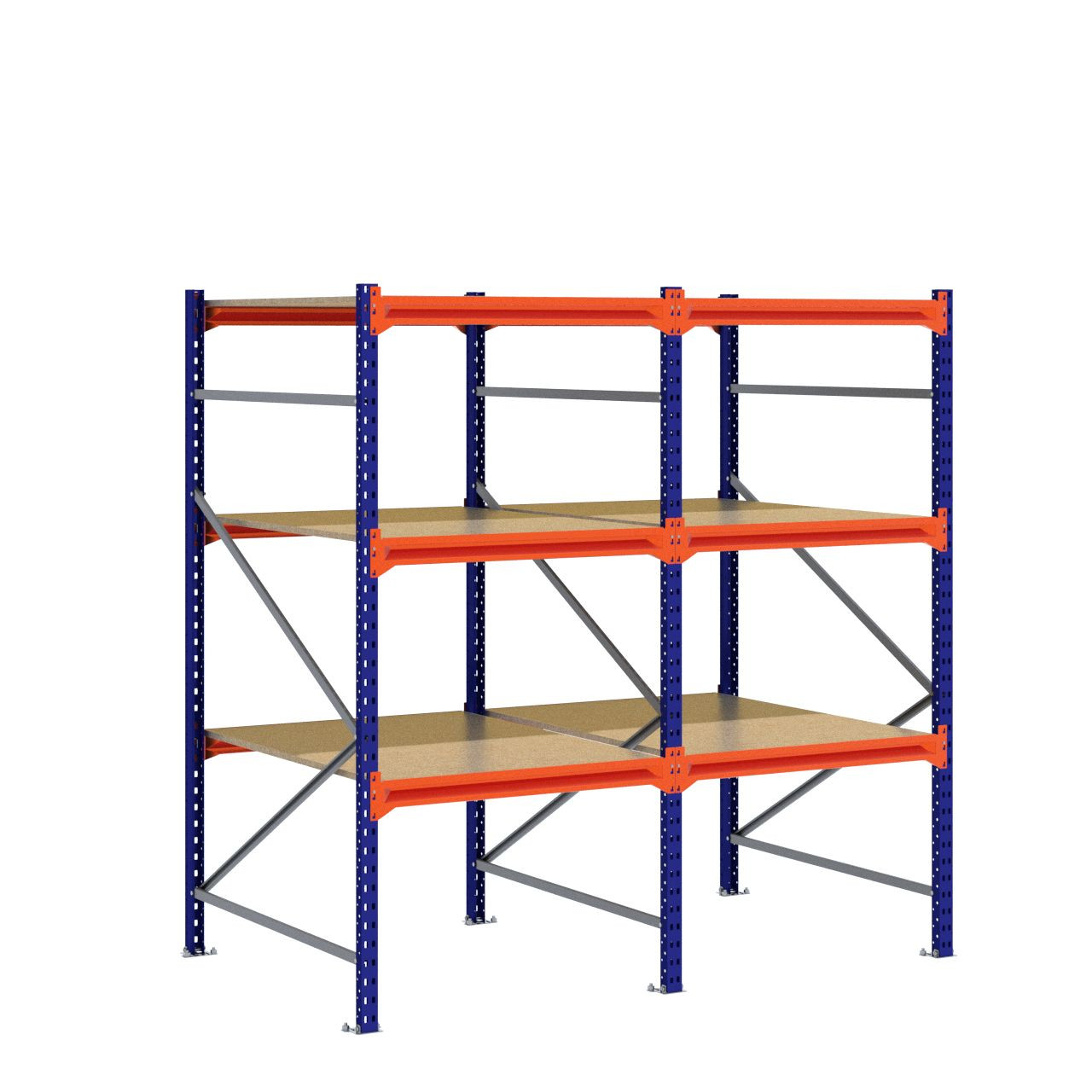 Grootvakstelling 2.000 mm x 1.950 mm x 1.200 mm (HxLxD) - 3 niveaus