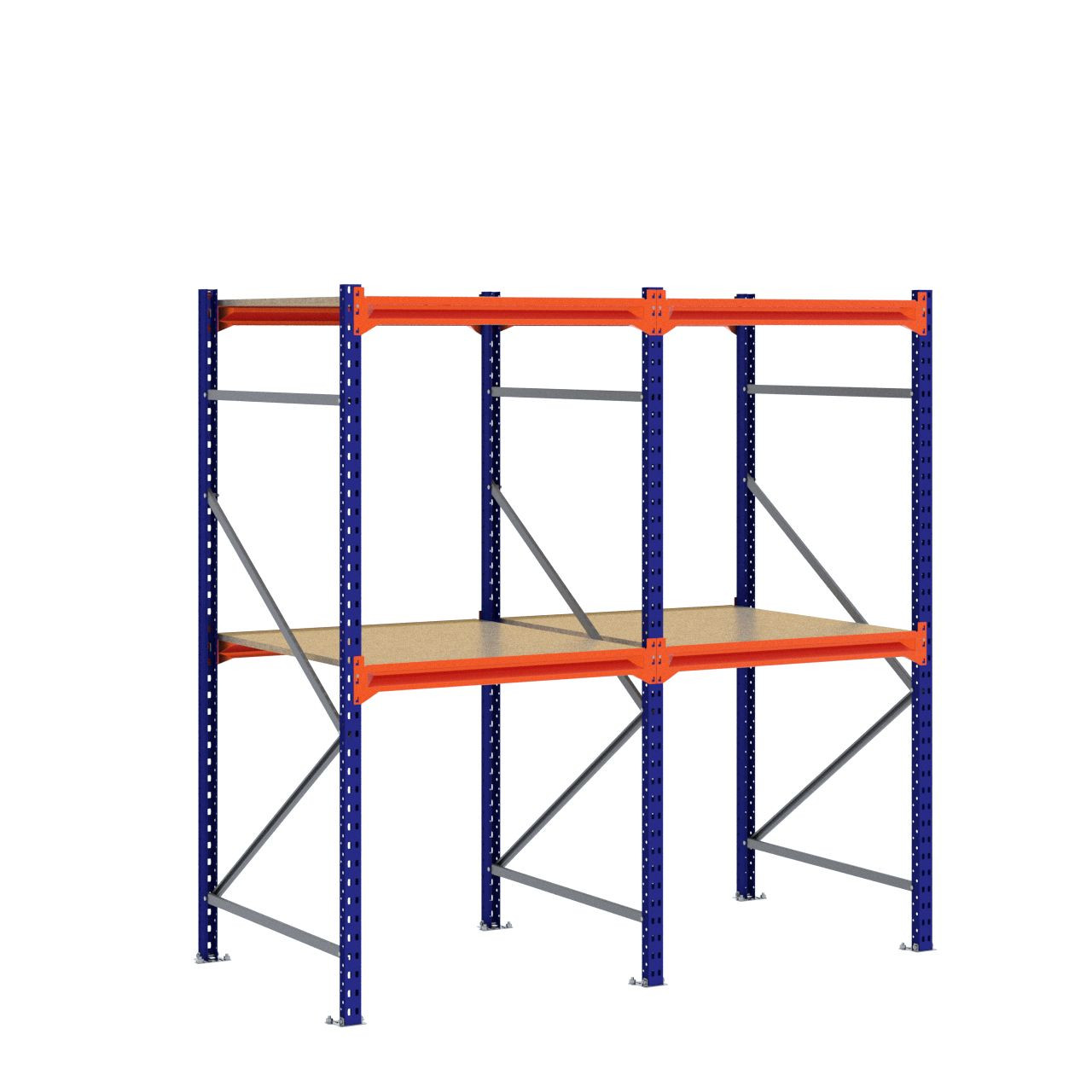 Grootvakstelling 2.000 mm x 1.950 mm x 1.000 mm (HxLxD) - 2 niveaus