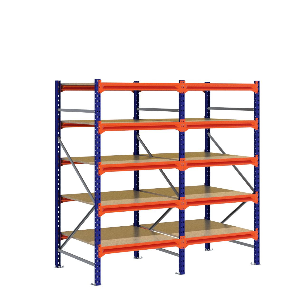 Grootvakstelling 2.000 mm x 1.950 mm x 1.000 mm (HxLxD) - 5 niveaus