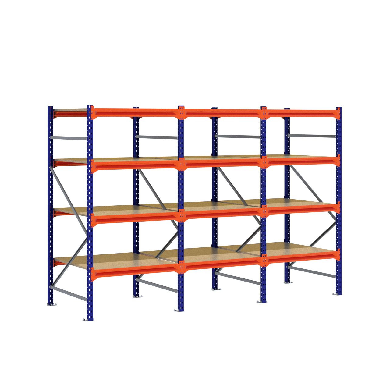 Grootvakstelling 2.000 mm x 3.000 mm x 1.000 mm (HxLxD) - 4 niveaus