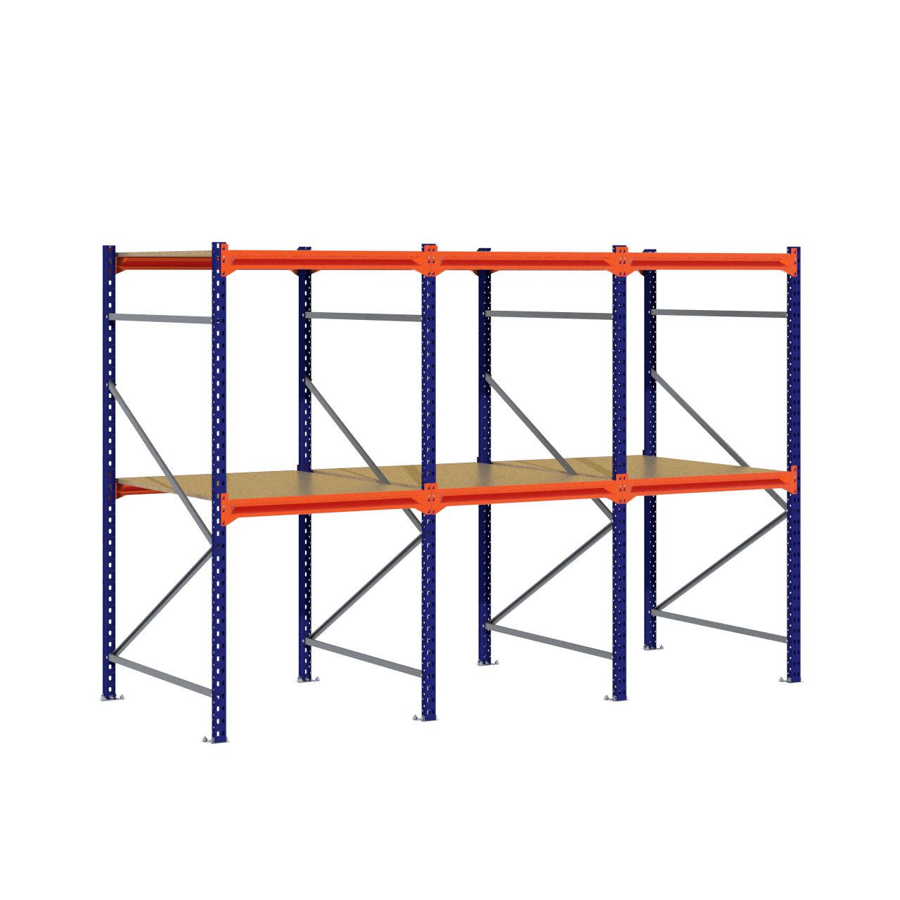 Grootvakstelling 2.000 mm x 3.000 mm x 1.200 mm (HxLxD) - 2 niveaus