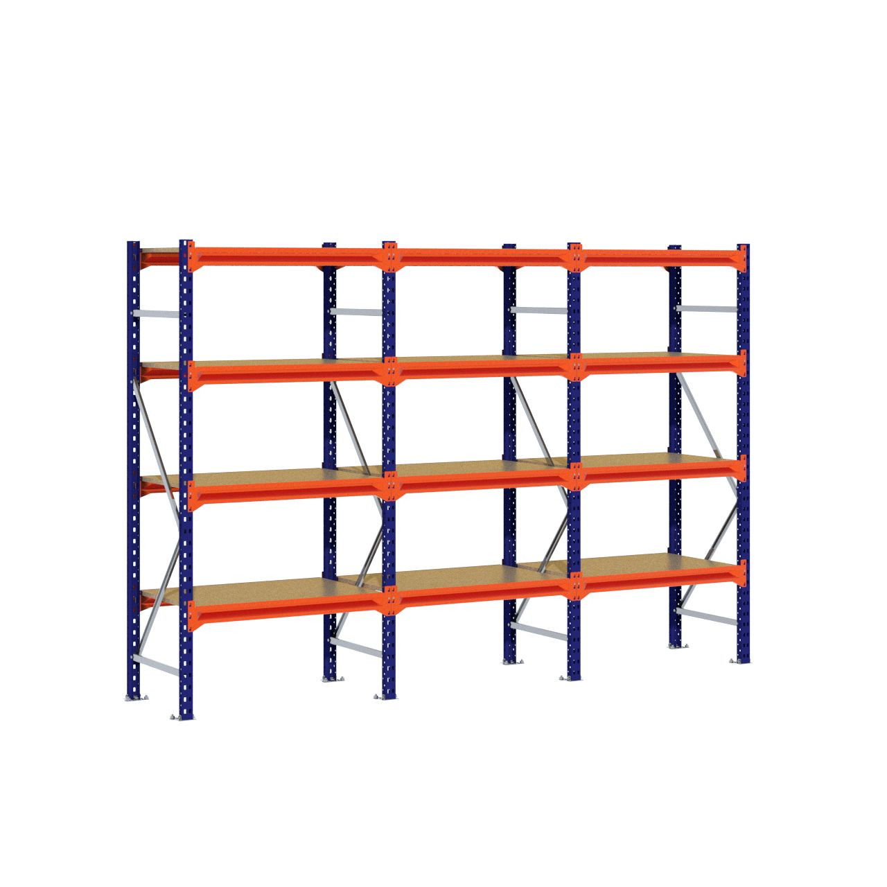 Grootvakstelling 2.000 mm x 3.000 mm x 600 mm (HxLxD) - 4 niveaus