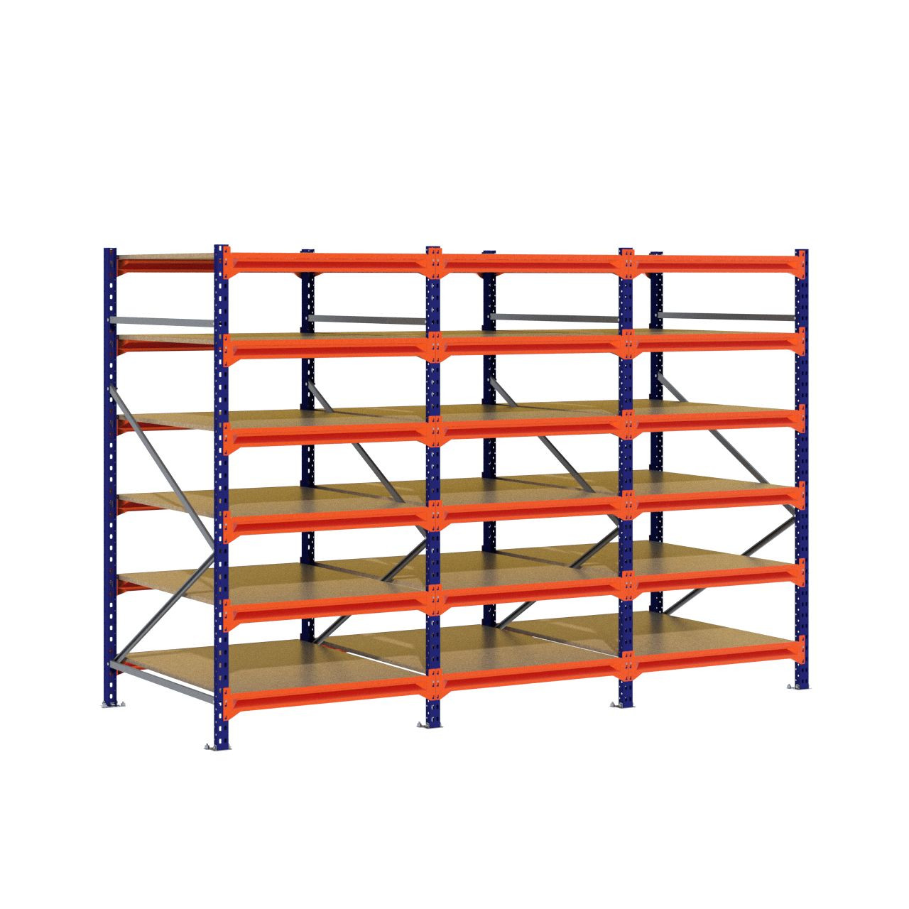 Grootvakstelling 2.000 mm x 3.000 mm x 1.200 mm (HxLxD) - 6 niveaus