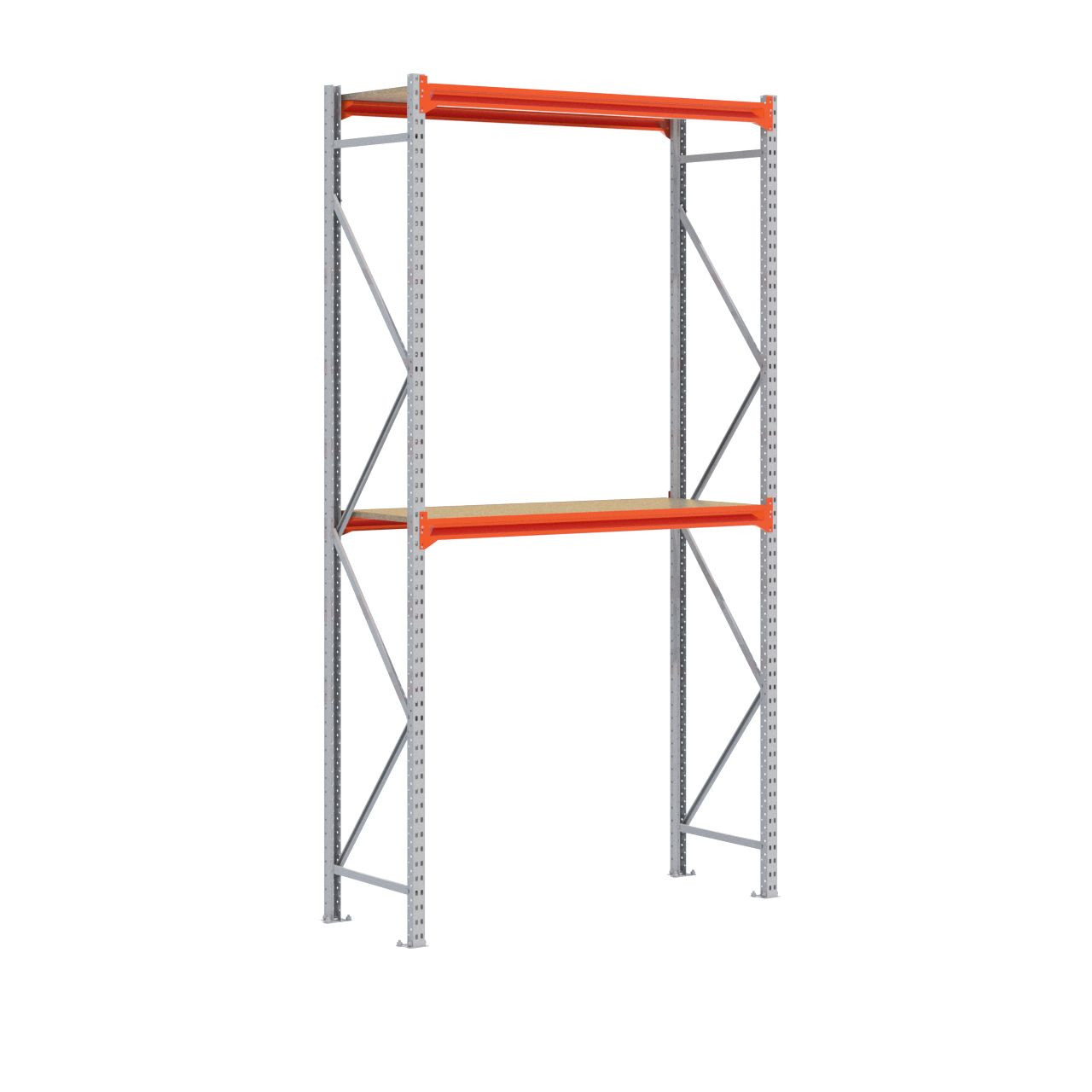Grootvakstelling 3.000 mm x 1.600 mm x 600 mm (HxLxD) - 2 niveaus GALVA