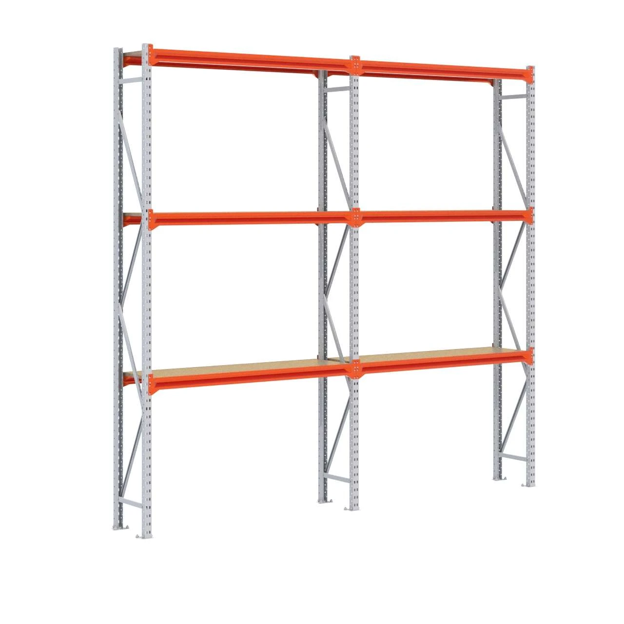 Grootvakstelling 3.000 mm x 3.200 mm x 400 mm (HxLxD) - 3 niveaus GALVA