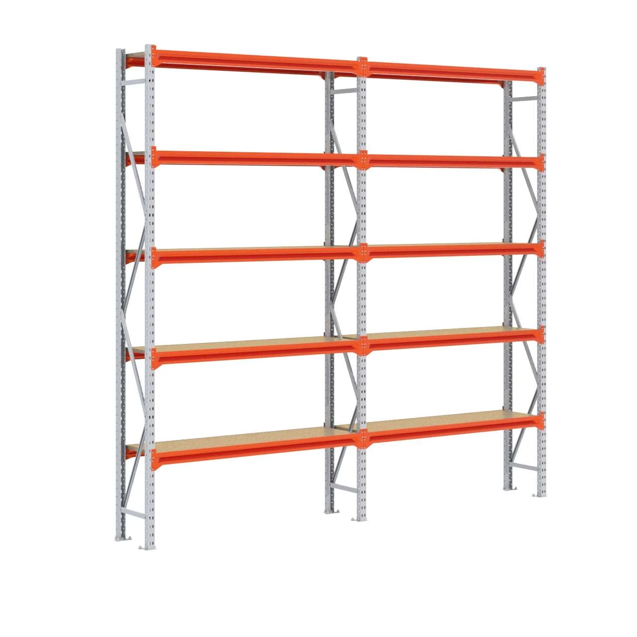 Grootvakstelling 3.000 mm x 3.200 mm x 400 mm (HxLxD) - 5 niveaus GALVA